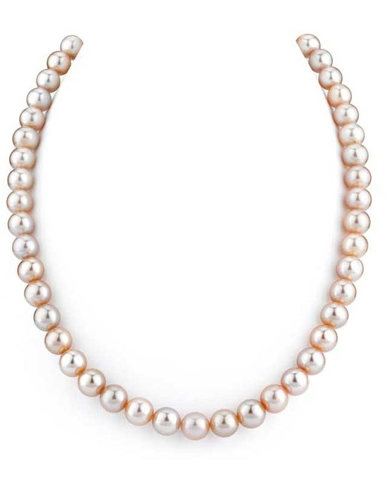 7-8mm Pink Freshwater Pearl Necklace - AAAA Quality