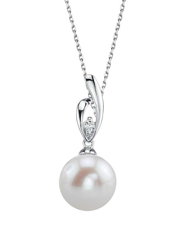 Freshwater Pearl & Diamond Lois Pendant