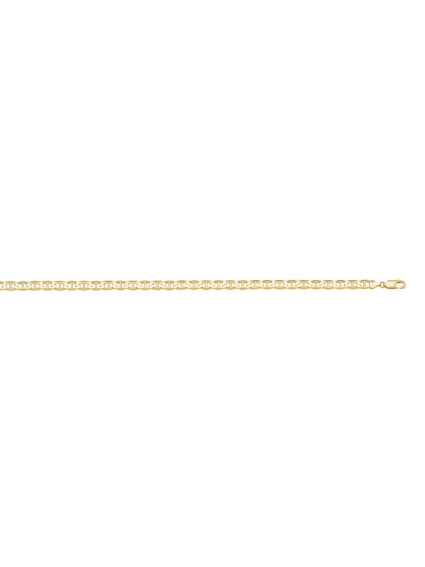 Yellow Gold Solid Flat Anchor Link Anklet