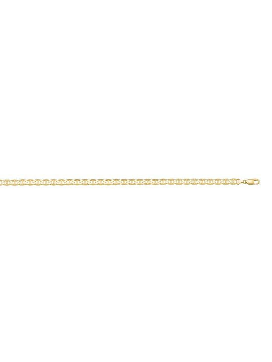 Yellow Gold Solid Flat Anchor Link Anklet