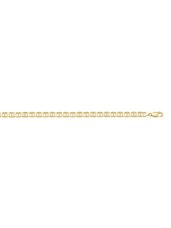 Yellow Gold Solid Flat Anchor Link Anklet