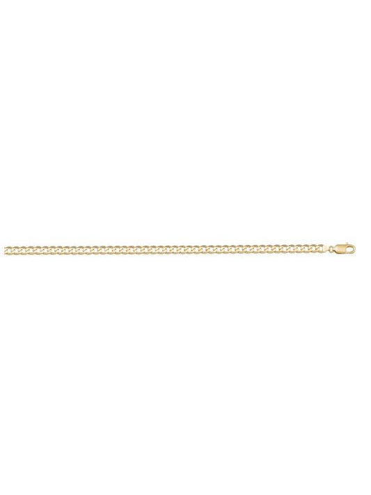 Yellow Gold Solid Open Link Anklet