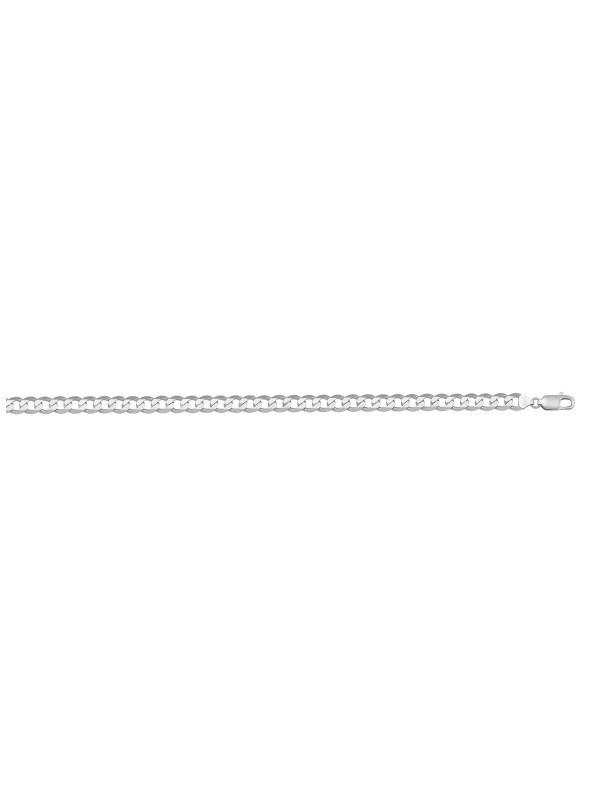 White Gold Solid Open Link Anklet