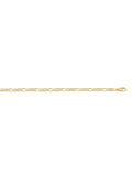 Yellow Gold Solid Figaro Link Anklet