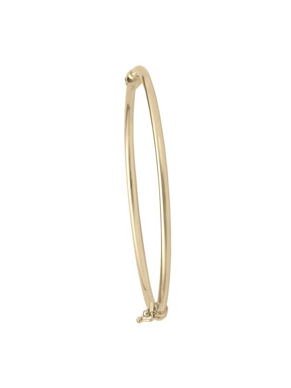 3MM YELLOW GOLD HIGH POLISH TUBE BANGLE