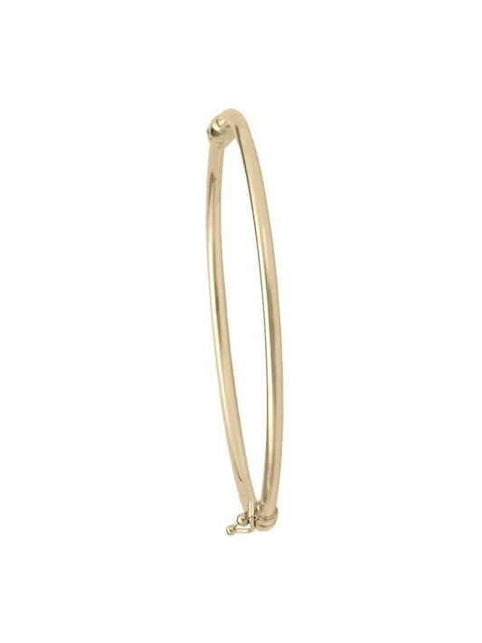 3MM YELLOW GOLD HIGH POLISH TUBE BANGLE