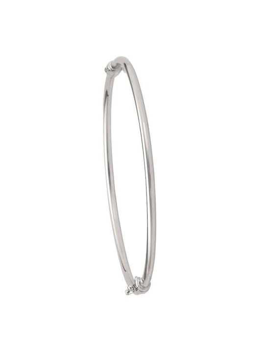 3MM WHITE GOLD HIGH POLISH TUBE BANGLE
