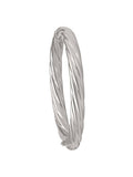 8MM WHITE GOLD TWIST BANGLE