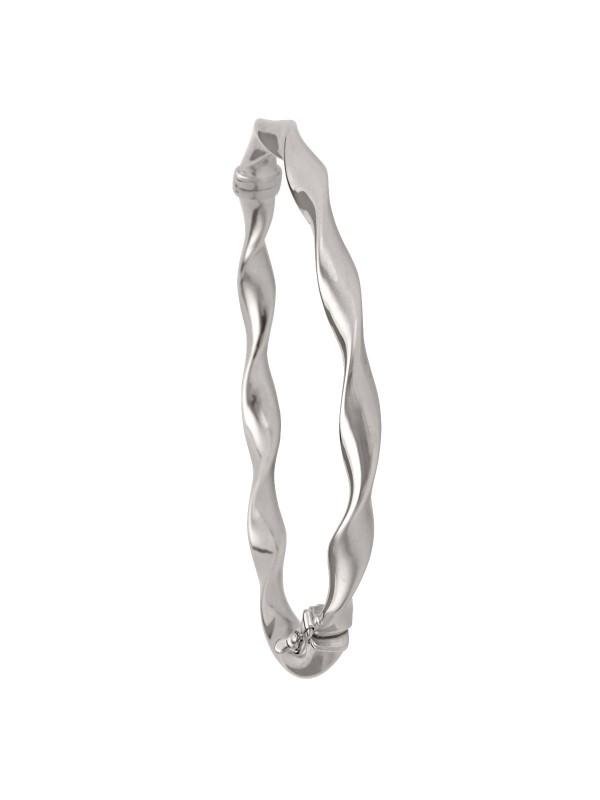 WHITE GOLD TWIST BANGLE