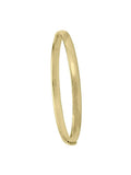 YELLOW GOLD HOLLOW BANGLE WITH DESIGN