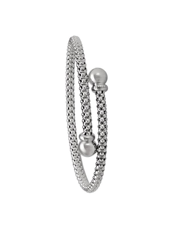 WHITE GOLD FANCY MESH BANGLE