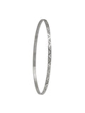 2MM WHITE GOLD DIAMOND CUT SLIP ON BANGLE