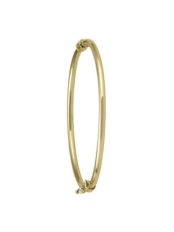 YELLOW GOLD HIGH POLISH TUBE BABY BANGLE