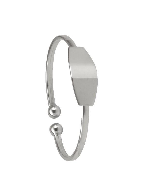 WHITE GOLD CUFF BABY BANGLE