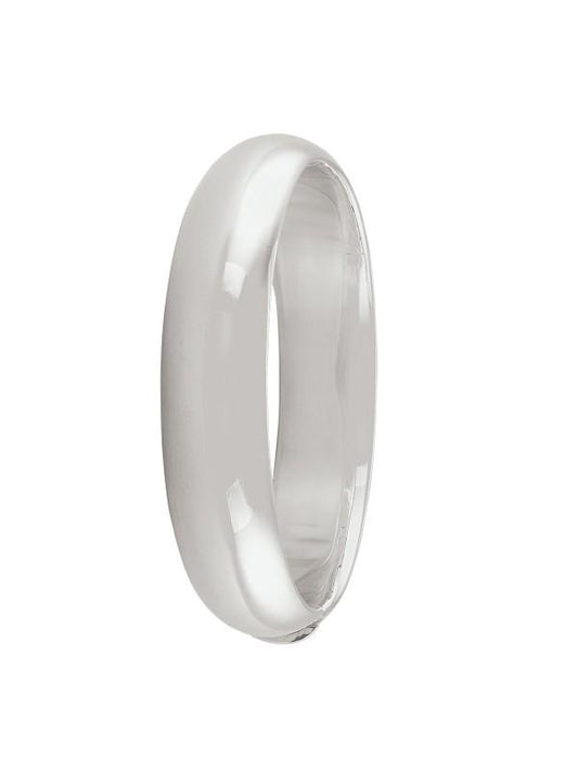 STERLING SILVER PLAIN DOMED BANGLE