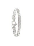 STERLING SILVER RHODIUM PLATED FANCY BANGLE