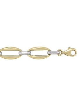 TWO TONE HOLLOW FANCY BRACELET