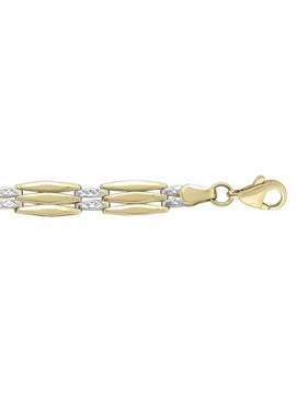 TWO TONE HOLLOW FANCY BRACELET