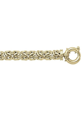 TA13-YG - YELLOW GOLD HOLLOW BYZANTINE LINK