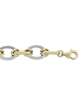 TWO TONE HOLLOW FANCY BRACELET