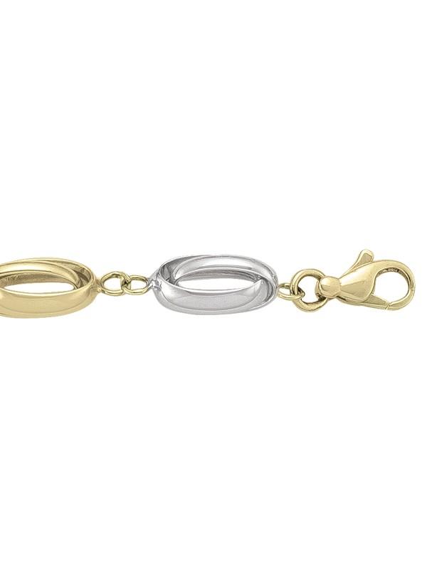 TWO TONE HOLLOW FANCY BRACELET