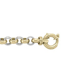 TWO TONE HOLLOW ROLO BRACELET