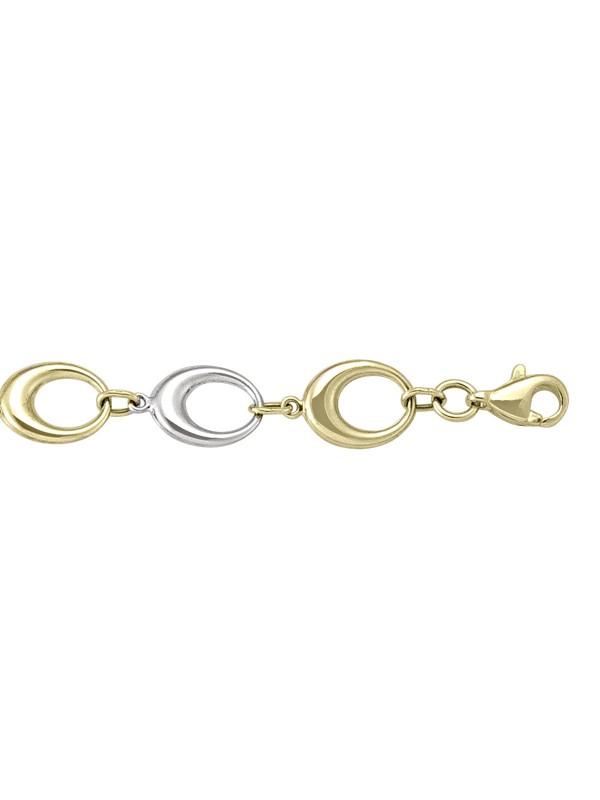 PINK AND WHITE GOLD FANCY HOLLOW LINK