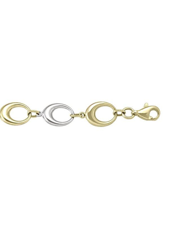 PINK AND WHITE GOLD FANCY HOLLOW LINK