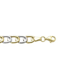 TWO TONE HOLLOW FANCY BRACELET