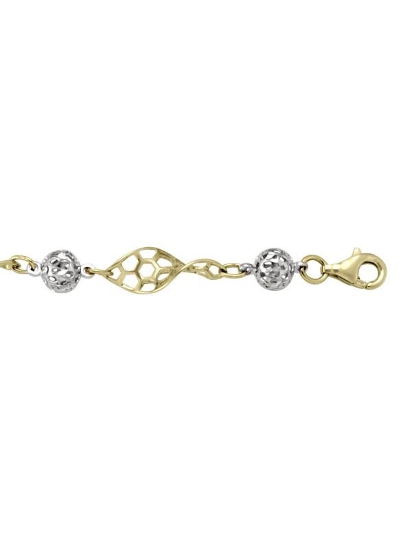 TECA123 - TWO TONE HOLLOW FANCY LINK