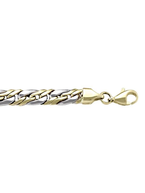 TWO TONE HOLLOW FANCY BRACELET