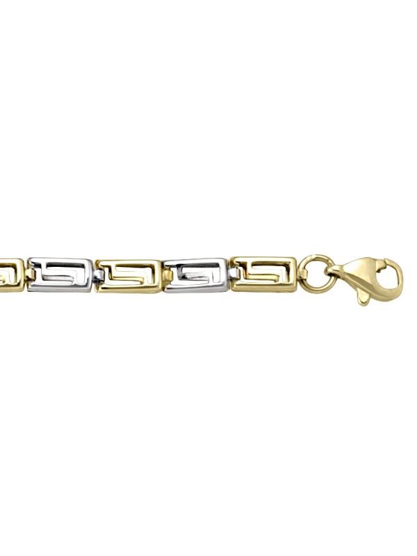 TWO TONE HOLLOW FANCY BRACELET