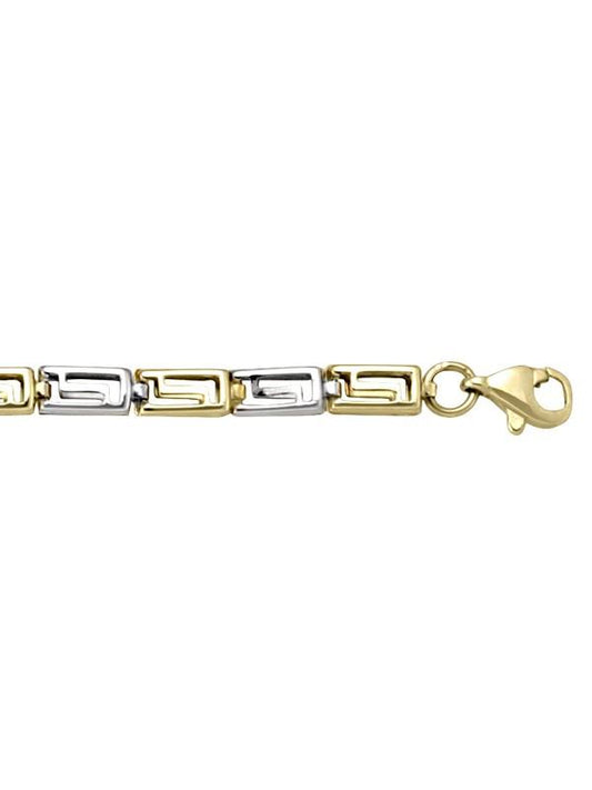 TWO TONE HOLLOW FANCY BRACELET