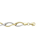 TWO TONE HOLLOW FANCY BRACELET