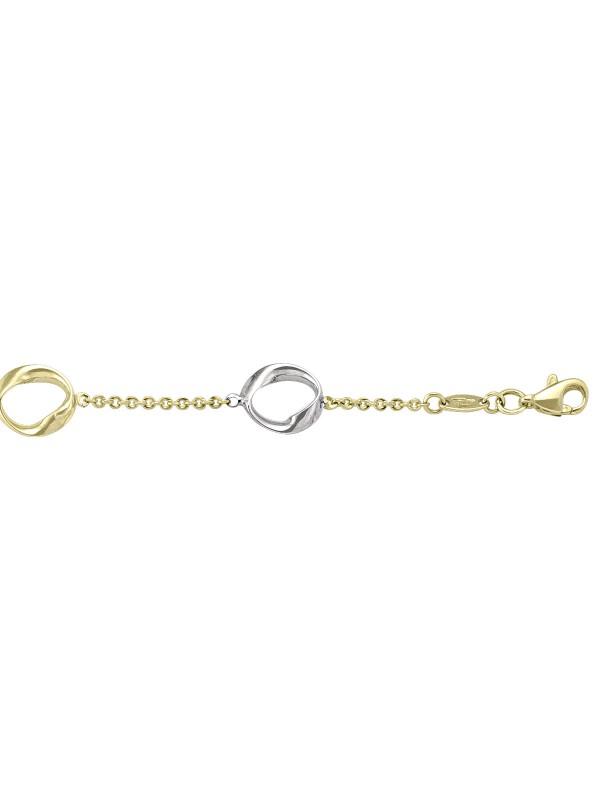 TWO TONE FANCY HOLLOW LINK