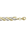 TWO TONE HOLLOW FANCY BRACELET