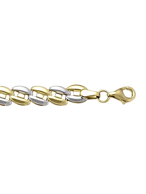 TWO TONE HOLLOW FANCY BRACELET