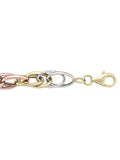 CZB126 - TRI COLOUR HOLLOW FANCY BRACELET
