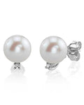 Freshwater Pearl & Diamond Sasha Earrings