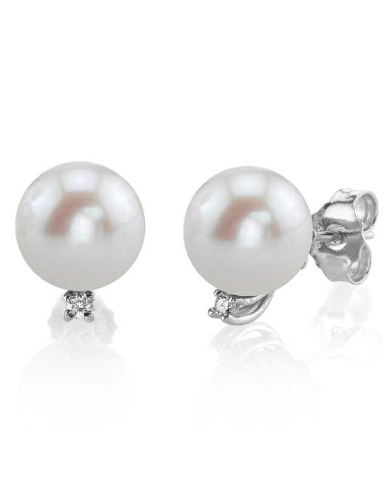 Freshwater Pearl & Diamond Sasha Earrings