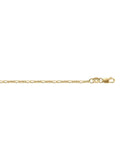 F043 - YELLOW GOLD LIGHTLY PLATED SOLID FIGARO LINK