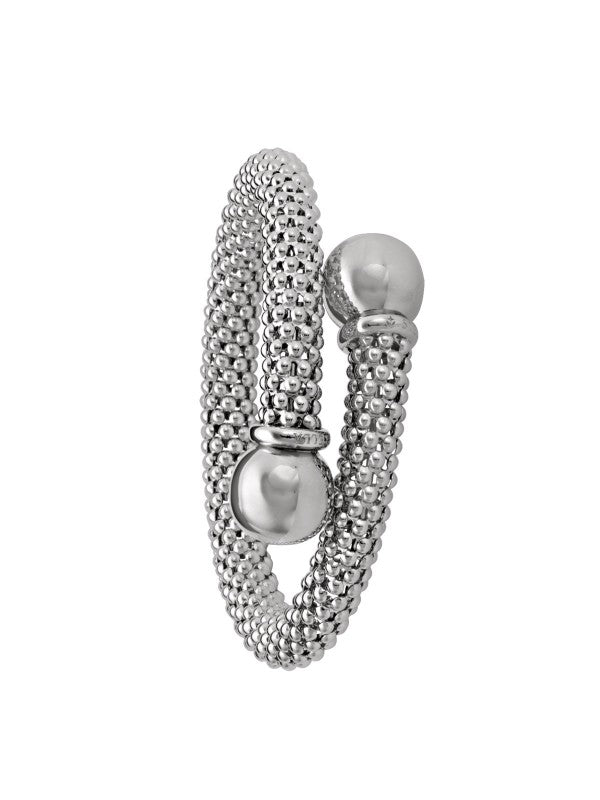N5823 - WHITE GOLD FANCY MESH BANGLE