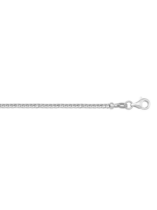 FRANCO-WG-1.5 - SOLID WHITE GOLD FRANCO CHAIN