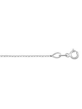 N1011-LT-DC - WHITE GOLD SOLID DIAMOND CUT OPEN CABLE LINK