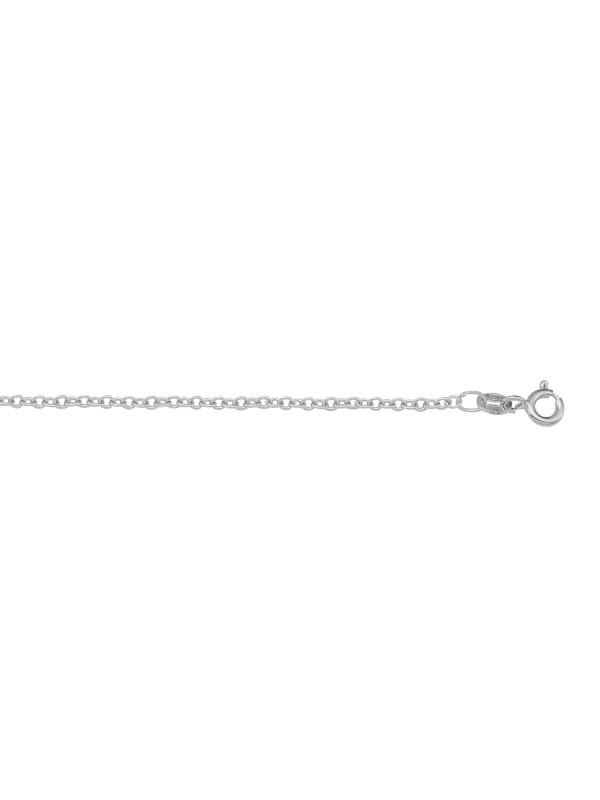 WHITE GOLD OPEN CABLE LINK