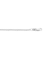 WHITE GOLD OPEN CABLE LINK