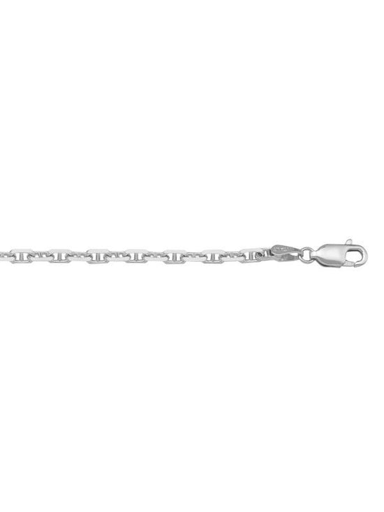 N119W - WHITE GOLD SOLID ANCHOR LINK