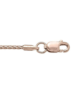 PINK GOLD SOLID DIAMOND CUT WHEAT LINK