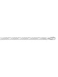 N305W - WHITE GOLD SOLID FIGARO LINK