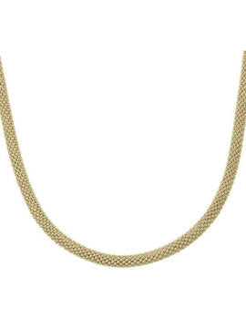 N3313 - YELLOW GOLD HOLLOW ROUND MESH FANCY LINK